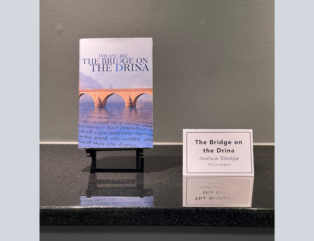 Redesigned book sleeve by artist Joshua Sledge for The Bridge on the Drina